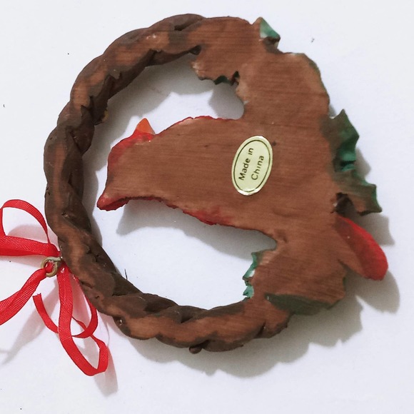 Vintage Christmas Cardinal Tree Ornament Holiday Red Bird Decoration (z) - Picture 3 of 3